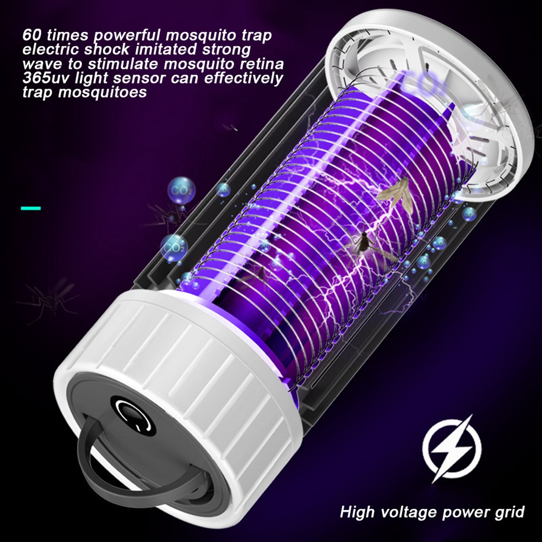 Electric Shock Mosquito Killer Lamp UV Light Anti Mosquito Trap For Indoor & Outdoor - Image 4