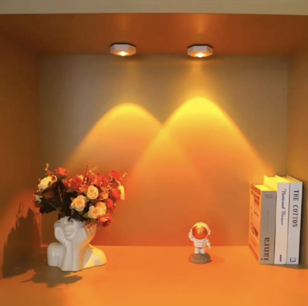 Hexagonal Aura Glow Sunset Light Battery Powered Touch Decorative Light - Image 5